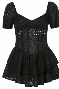 Y2K Elegance Corset Dress: Coquette Aesthetic with a Touch of Grunge Style