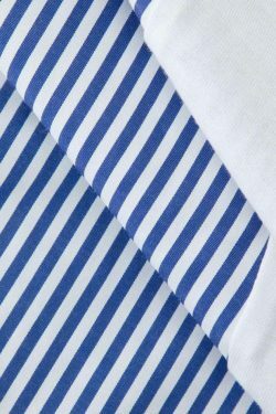 Y2K Fashion Contrast Panel Pinstripe Midi Dress - Coquette Aesthetic Grunge Style Vintage Outfit