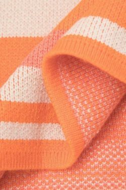 Y2K Fashion: Contrast Stripe Knit Tube Top & Midi Skirt Set - Coquette A