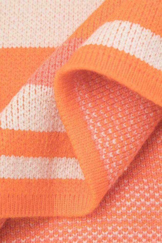 Y2K Fashion: Contrast Stripe Knit Tube Top & Midi Skirt Set - Coquette A