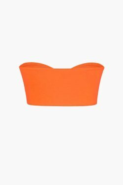 Y2K Fashion Contrast Tube Top & Slit Skirt Set - Coquette Aesthetic Grunge Style