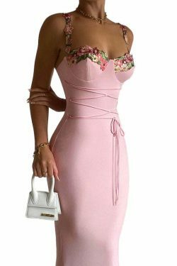 Y2K Fashion Coquette Aesthetic Cargo Skirt Dress with American Style Breast Cup Applique