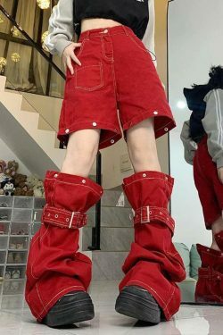 Y2K Fashion Coquette Aesthetic Cargo Skirt with Top-Stitching & Removable Wide Leg Pants