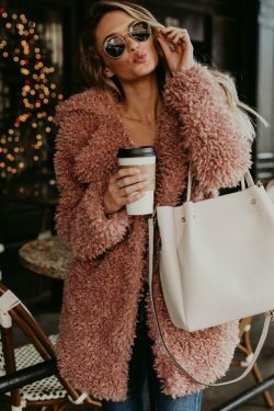 Y2K Fashion Coquette Aesthetic Grunge Style Chloe Imitation Fur Long Coat