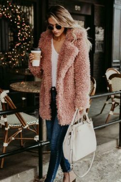 Y2K Fashion Coquette Aesthetic Grunge Style Chloe Imitation Fur Long Coat
