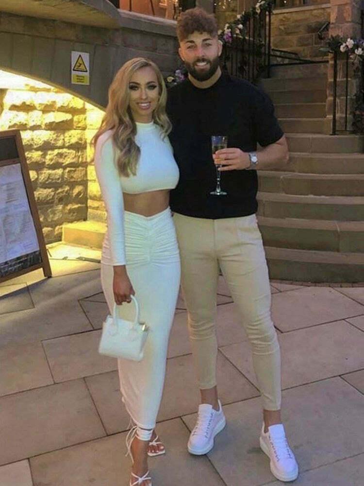 Y2K Fashion Coquette Aesthetic Grunge Style Matching Set - Angela Ruched