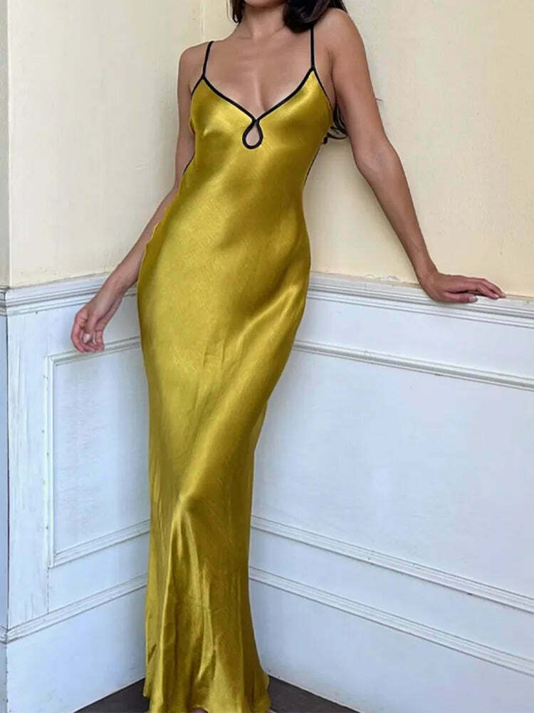 Y2K Fashion Coquette Aesthetic Maxi Dress - Elegant Stunner for Women Y2K Fashion Coquette Aesthetic Maxi Dress - Elegant Stunner for Women