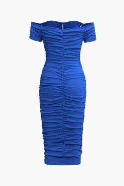 Y2K Fashion Coquette Aesthetic Off-Shoulder Bodycon Midi Dress