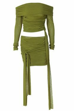 Y2K Fashion Coquette Aesthetic Pleated Off-Shoulder Skirt Suit