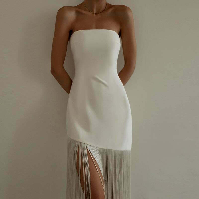 Y2K Fashion Coquette Aesthetic Tassel Top Slit Dress - Grunge Style Cargo Skirt & Cute Hoodie Y2K Fashion Coquette Aesthetic Tassel Top Slit Dress - Grunge Style Cargo Skirt & Cute Hoodie