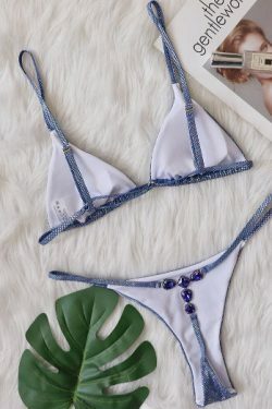 Y2K Fashion Crystal Diamond Swimsuit - Coquette Aesthetic, Grunge Style, Cute Tops, Pastel Goth