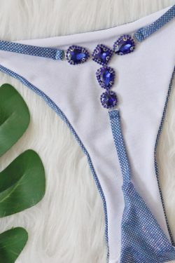 Y2K Fashion Crystal Diamond Swimsuit - Coquette Aesthetic, Grunge Style, Cute Tops, Pastel Goth