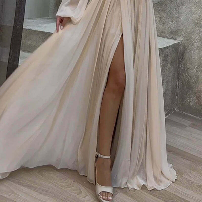 Y2K Fashion Elegant Suspender Long Dress for Women - Coquette Aesthetic Grunge Style