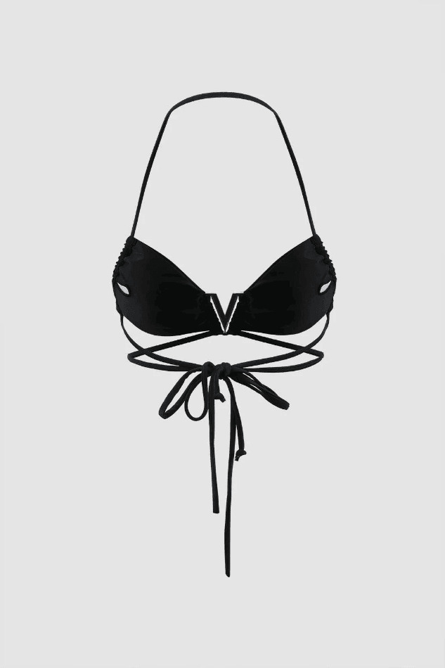 Y2K Fashion Halter Bikini Set with Mesh Sarong - Coquette Aesthetic Grunge Style Y2K Fashion Halter Bikini Set with Mesh Sarong - Coquette Aesthetic Grunge Style