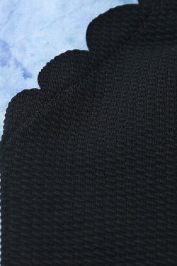 Y2K Fashion High Rise Halter Scalloped Bathing Suit