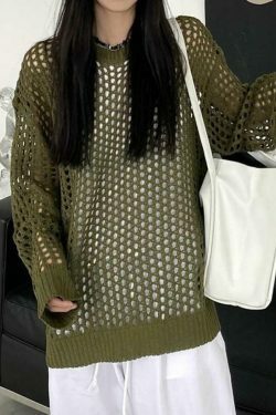 Y2K Fashion Knit Cutout Top - Coquette Aesthetic, Grunge Style, Pastel Goth