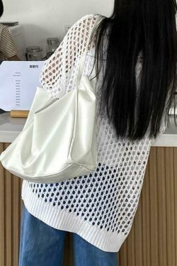 Y2K Fashion Knit Cutout Top - Coquette Aesthetic, Grunge Style, Pastel Goth