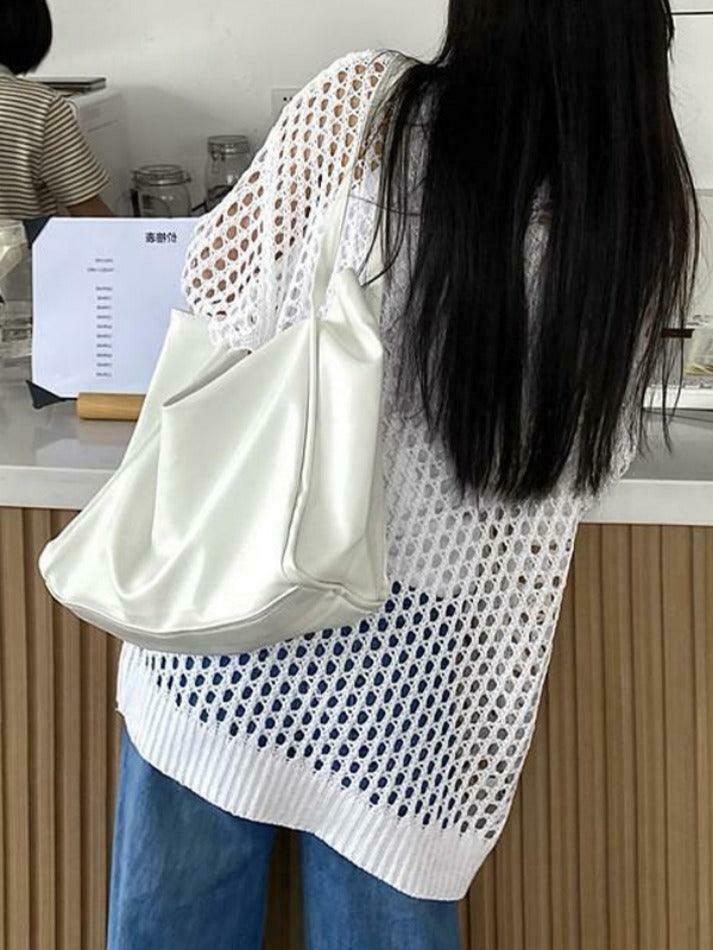 Y2K Fashion Knit Cutout Top - Coquette Aesthetic, Grunge Style, Pastel Goth Y2K Fashion Knit Cutout Top - Coquette Aesthetic, Grunge Style, Pastel Goth