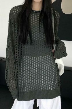 Y2K Fashion Knit Cutout Top - Coquette Aesthetic, Grunge Style, Pastel Goth