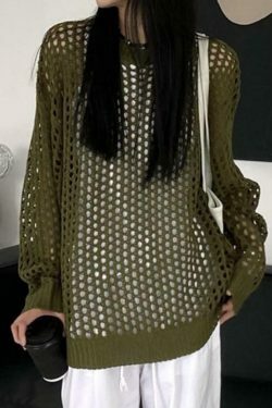 Y2K Fashion Knit Cutout Top - Coquette Aesthetic, Grunge Style, Pastel Goth