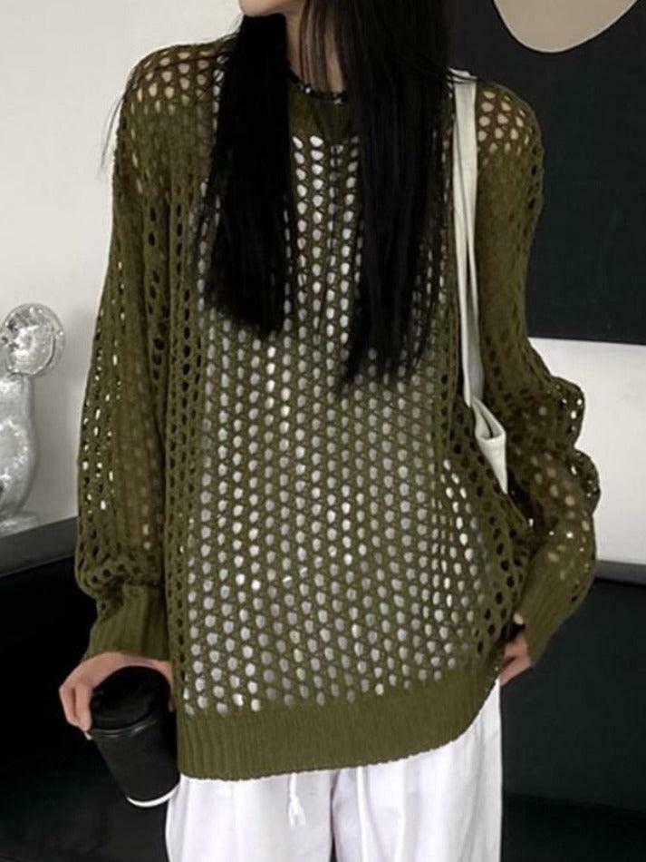 Y2K Fashion Knit Cutout Top - Coquette Aesthetic, Grunge Style, Pastel Goth Y2K Fashion Knit Cutout Top - Coquette Aesthetic, Grunge Style, Pastel Goth