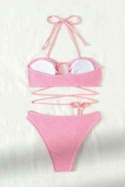 Y2K Fashion Lace-Up Swimsuit: Coquette Aesthetic, Grunge Style, Pastel Goth