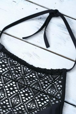 Y2K Fashion Lace Panel Cut Out Bikini Set - Coquette Grunge Aesthetic