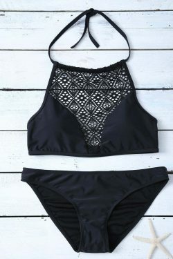 Y2K Fashion Lace Panel Cut Out Bikini Set - Coquette Grunge Aesthetic