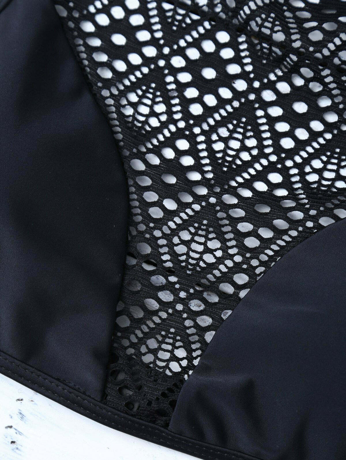 Y2K Fashion Lace Panel Cut Out Bikini Set - Coquette Grunge Aesthetic Y2K Fashion Lace Panel Cut Out Bikini Set - Coquette Grunge Aesthetic