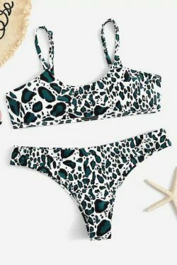 Y2K Fashion Low Waisted Cami Bikini - Coquette Aesthetic Grunge Style - Cute Tops & Cargo Skirt