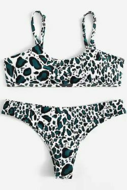 Y2K Fashion Low Waisted Cami Bikini - Coquette Aesthetic Grunge Style - Cute Tops & Cargo Skirt