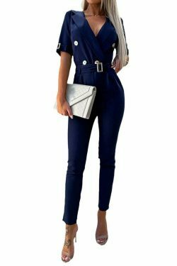 Y2K Fashion Metal Suit with V-Neck and Belt - Coquette Aesthetic Grunge Style
