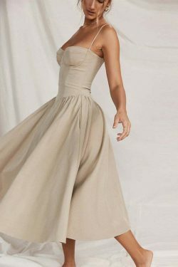 Y2K Fashion Pleated A-Line Dress - Coquette & Grunge Aesthetic