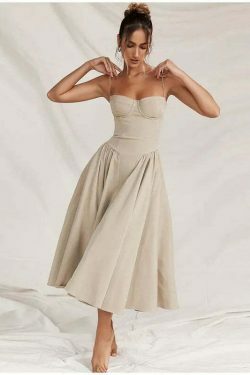 Y2K Fashion Pleated A-Line Dress - Coquette & Grunge Aesthetic