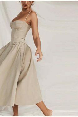 Y2K Fashion Pleated A-Line Dress - Coquette & Grunge Aesthetic