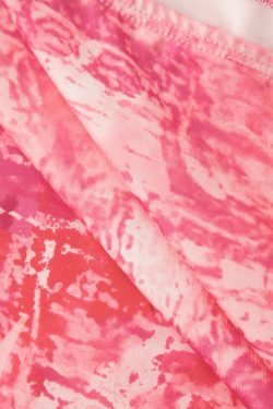 Y2K Fashion Printed Ruffle Tube Top & Asymmetric Mini Skirt Set