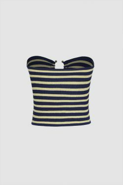 Y2K Fashion Ring Cut Out Tube Top - Coquette Grunge Aesthetic Cute Tops Goth Makeup