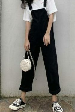 Y2K Fashion: School Bus Dungarees for Women - Coquette Aesthetic Cargo Skirt & Grunge Style Outfit