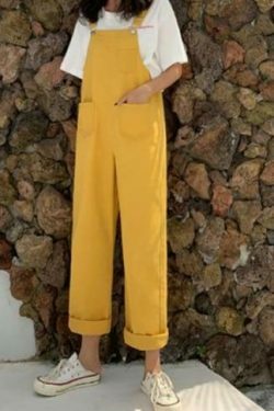 Y2K Fashion: School Bus Dungarees for Women - Coquette Aesthetic Cargo Skirt & Grunge Style Outfit