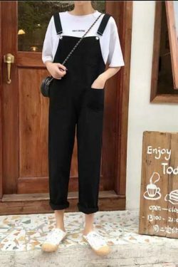 Y2K Fashion: School Bus Dungarees for Women - Coquette Aesthetic Cargo Skirt & Grunge Style Outfit