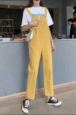 Y2K Fashion: School Bus Dungarees for Women - Coquette Aesthetic Cargo Skirt & Grunge Style Outfit