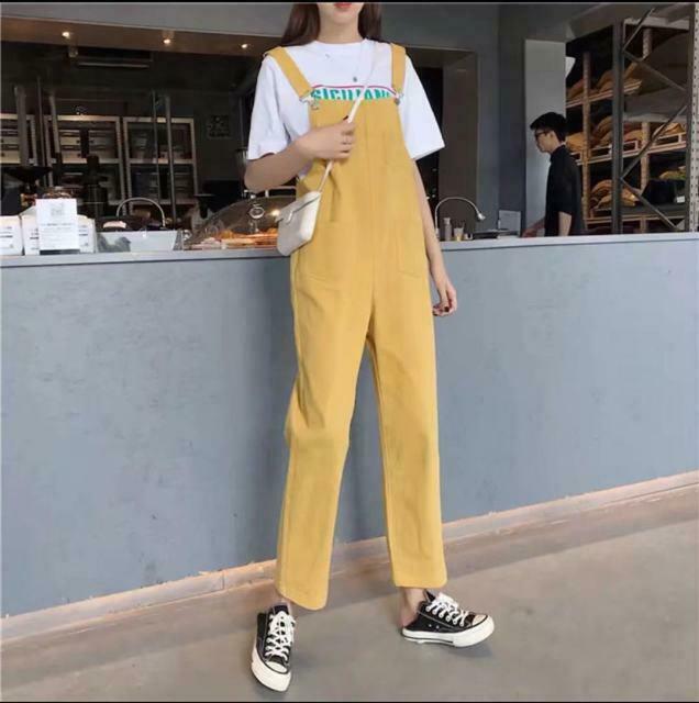 Y2K Fashion: School Bus Dungarees for Women - Coquette Aesthetic Cargo Skirt & Grunge Style Outfit Y2K Fashion: School Bus Dungarees for Women - Coquette Aesthetic Cargo Skirt & Grunge Style Outfit