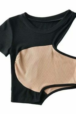 Y2K Fashion: She's Cutting Edge Crop Top - Coquette Aesthetic Grunge Style Cute Tops & Cargo Skirt