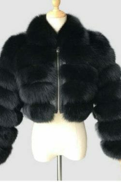 Y2K Fashion Short Fur Coat - Coquette Grunge Cute Tops Pastel Goth Cargo Skirt