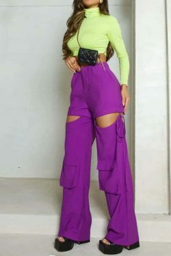 Y2K Fashion Short Shirt with Stylish Drawstring Pants Suit - Coquette Aesthetic, Gr