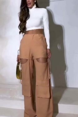 Y2K Fashion Short Shirt with Stylish Drawstring Pants Suit - Coquette Aesthetic, Gr