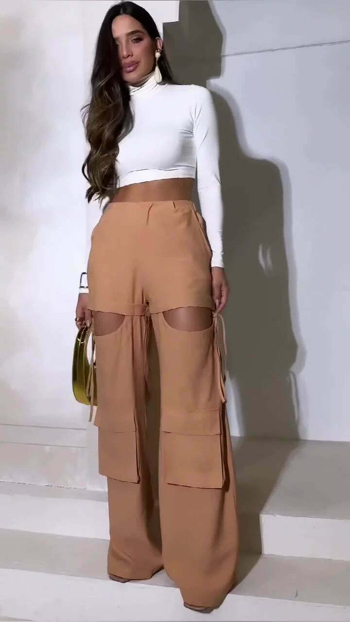 Y2K Fashion Short Shirt with Stylish Drawstring Pants Suit - Coquette Aesthetic, Gr Y2K Fashion Short Shirt with Stylish Drawstring Pants Suit - Coquette Aesthetic, Gr