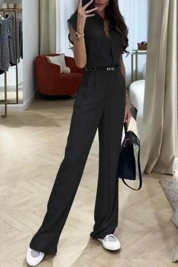 Y2K Fashion Sleeveless Lapel Belt Suit for Women - Coquette Aesthetic Grunge Style