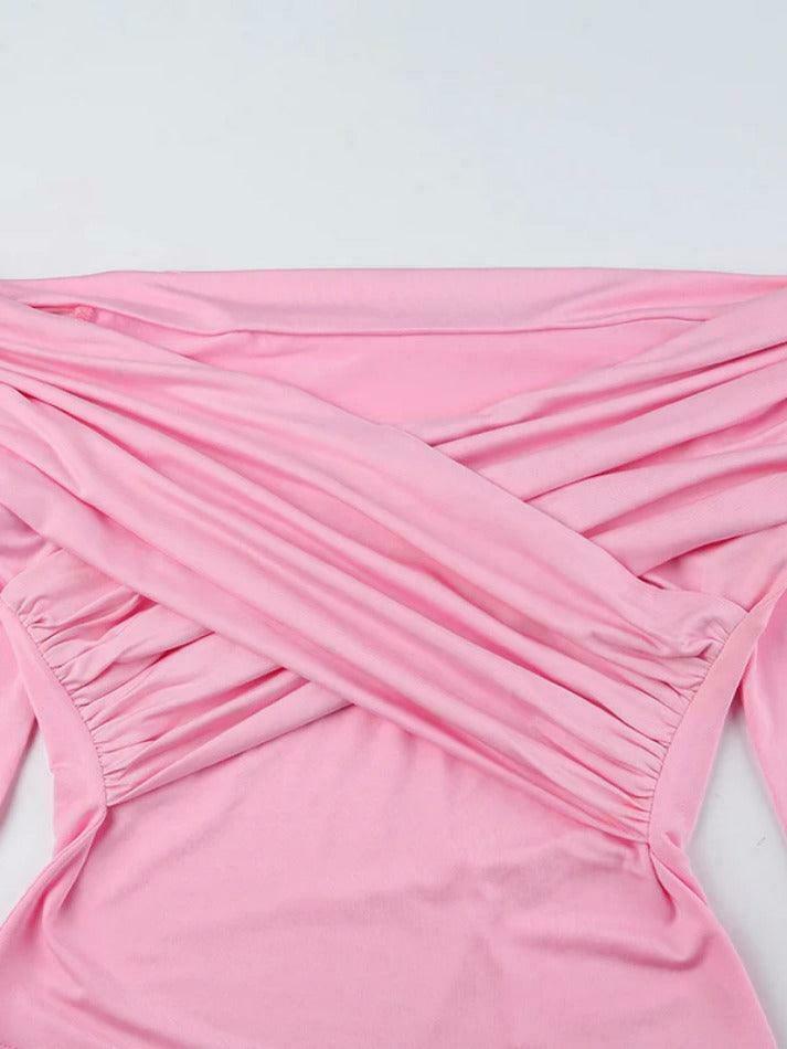 Y2K Fashion Solid Crossover Pleated Tee - Coquette Grunge Aesthetic Cute Tops & Cargo Skirt Y2K Fashion Solid Crossover Pleated Tee - Coquette Grunge Aesthetic Cute Tops & Cargo Skirt