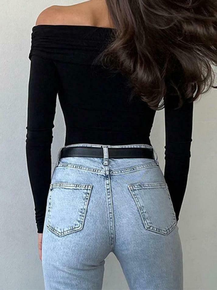 Y2K Fashion Solid Crossover Pleated Tee - Coquette Grunge Aesthetic Cute Tops & Cargo Skirt Y2K Fashion Solid Crossover Pleated Tee - Coquette Grunge Aesthetic Cute Tops & Cargo Skirt